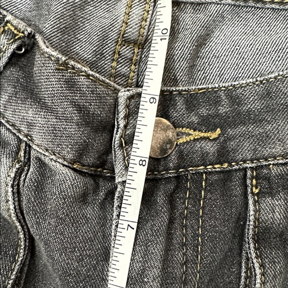 Teen Dark Gray Wide Leg Cargo Jeans Star Print XS - Picture 11 of 15